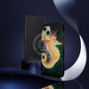 Cute Seahorse Lady Magenta Orange Teal Splash Black Ink Art Case Mate Tough Phone Cases