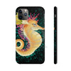 Cute Seahorse Lady Magenta Orange Teal Splash Black Ink Art Case Mate Tough Phone Cases Iphone 11