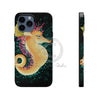 Cute Seahorse Lady Magenta Orange Teal Splash Black Ink Art Case Mate Tough Phone Cases Iphone 13