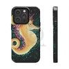 Cute Seahorse Lady Magenta Orange Teal Splash Black Ink Art Case Mate Tough Phone Cases Iphone 14