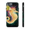 Cute Seahorse Lady Magenta Orange Teal Splash Black Ink Art Case Mate Tough Phone Cases Iphone 6/6S