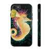 Cute Seahorse Lady Magenta Orange Teal Splash Black Ink Art Case Mate Tough Phone Cases Iphone 7 8