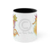 Cute Seahorse Lady Magenta Orange Teal Splash Ink Art Accent Coffee Mug 11Oz