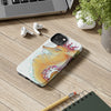 Cute Seahorse Lady Magenta Orange Teal Splash Ink Art Case Mate Tough Phone Cases