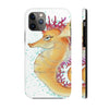 Cute Seahorse Lady Magenta Orange Teal Splash Ink Art Case Mate Tough Phone Cases Iphone 11 Pro