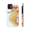 Cute Seahorse Lady Magenta Orange Teal Splash Ink Art Case Mate Tough Phone Cases Iphone 12