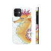 Cute Seahorse Lady Magenta Orange Teal Splash Ink Art Case Mate Tough Phone Cases Iphone 12 Mini