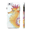 Cute Seahorse Lady Magenta Orange Teal Splash Ink Art Case Mate Tough Phone Cases Iphone 6/6S Plus