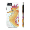 Cute Seahorse Lady Magenta Orange Teal Splash Ink Art Case Mate Tough Phone Cases Iphone 7 8 Se
