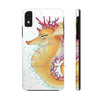 Cute Seahorse Lady Magenta Orange Teal Splash Ink Art Case Mate Tough Phone Cases Iphone Xr