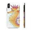 Cute Seahorse Lady Magenta Orange Teal Splash Ink Art Case Mate Tough Phone Cases Iphone Xs Max