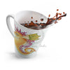 Cute Seahorse Lady Magenta Orange Teal Splash Ink Latte Mug Mug
