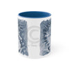 Cute Seahorse Monochrome Blue Watercolor Art Accent Coffee Mug 11Oz /