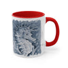 Cute Seahorse Monochrome Blue Watercolor Art Accent Coffee Mug 11Oz