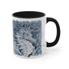 Cute Seahorse Monochrome Blue Watercolor Art Accent Coffee Mug 11Oz