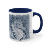 Cute Seahorse Monochrome Blue Watercolor Art Accent Coffee Mug 11Oz