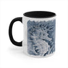 Cute Seahorse Monochrome Blue Watercolor Art Accent Coffee Mug 11Oz