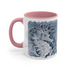 Cute Seahorse Monochrome Blue Watercolor Art Accent Coffee Mug 11Oz