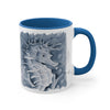 Cute Seahorse Monochrome Blue Watercolor Art Accent Coffee Mug 11Oz