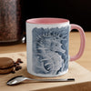 Cute Seahorse Monochrome Blue Watercolor Art Accent Coffee Mug 11Oz