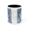 Cute Seahorse Monochrome Blue Watercolor Art Accent Coffee Mug 11Oz Black /