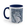 Cute Seahorse Monochrome Blue Watercolor Art Accent Coffee Mug 11Oz Navy /