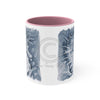 Cute Seahorse Monochrome Blue Watercolor Art Accent Coffee Mug 11Oz Pink /