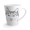 Cute Serious Husky Dog Art White Latte Mug 12Oz Mug