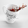 Cute Serious Husky Dog Art White Latte Mug Mug
