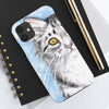Cute Silver Tabby Cat Snow Watercolor Art Ii Case Mate Tough Phone Cases
