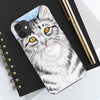 Cute Silver Tabby Cat Snow Watercolor Art Iii Case Mate Tough Phone Cases