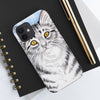 Cute Silver Tabby Cat Snow Watercolor Art Iii Case Mate Tough Phone Cases