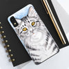 Cute Silver Tabby Cat Snow Watercolor Art Iii Case Mate Tough Phone Cases