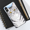 Cute Silver Tabby Cat Snow Watercolor Art Iii Case Mate Tough Phone Cases