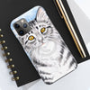 Cute Silver Tabby Cat Snow Watercolor Art Iii Case Mate Tough Phone Cases