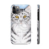 Cute Silver Tabby Cat Snow Watercolor Art Iii Case Mate Tough Phone Cases Iphone 11 Pro Max