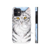 Cute Silver Tabby Cat Snow Watercolor Art Iii Case Mate Tough Phone Cases Iphone 12 Mini