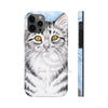 Cute Silver Tabby Cat Snow Watercolor Art Iii Case Mate Tough Phone Cases Iphone 12 Pro