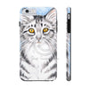 Cute Silver Tabby Cat Snow Watercolor Art Iii Case Mate Tough Phone Cases Iphone 6/6S Plus