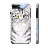 Cute Silver Tabby Cat Snow Watercolor Art Iii Case Mate Tough Phone Cases Iphone 7 Plus 8