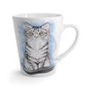 Cute Silver Tabby Cat Snow Watercolor Art Latte Mug Mug