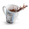 Cute Silver Tabby Cat Snow Watercolor Art Latte Mug Mug