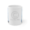 Cute Silver Tabby Cat Snow Watercolor Art Mug 11Oz