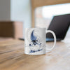 Cute Titmouse Bird Blue Ink Art Mug 11Oz