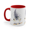 Cute Titmouse Bird On White Art Accent Coffee Mug 11Oz