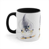 Cute Titmouse Bird On White Art Accent Coffee Mug 11Oz
