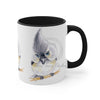 Cute Titmouse Bird On White Art Accent Coffee Mug 11Oz