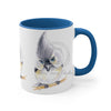 Cute Titmouse Bird On White Art Accent Coffee Mug 11Oz