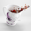 Cute Titmouse Bird Purple Latte Mug Mug