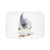 Cute Titmouse Bird Watercolor Art Bath Mat 24 × 17 Home Decor